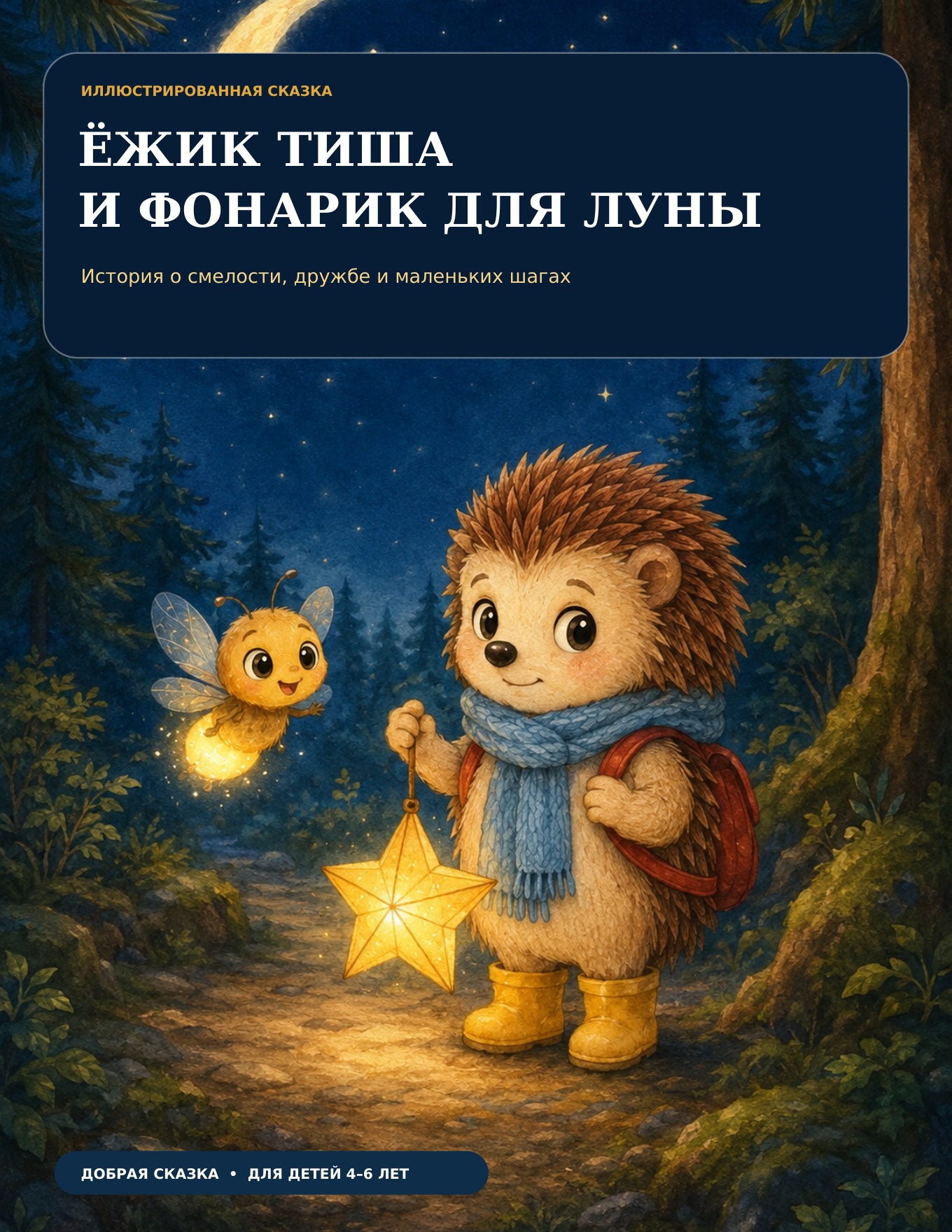 Ёжик Тиша и фонарик для Луны — страница 1